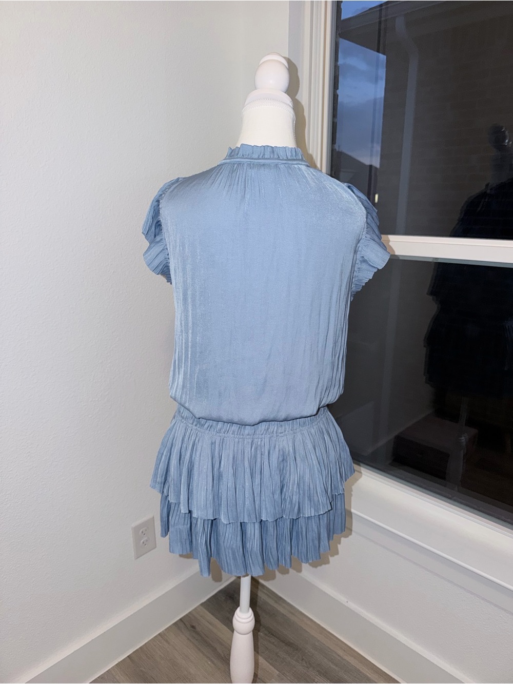 Current Air Light Blue Tiered Ruffle Dress - Picture 6 of 7